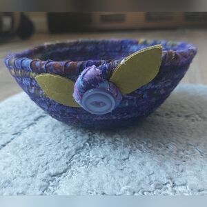 Handmade Purple Flower Bowl